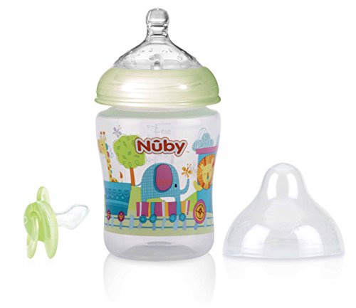 Nûby ID68057GREEN Weithalsflasche PP, 270 ml, grün