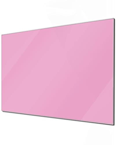 banjado Glas Magnettafel 75x50cm / Magnetwand Glas/Magnetpinnwand als Memoboard Glas/Pinnwand Magnettafel Küche, Büro, Kinderzimmer inkl. 4 Magnete & Montageset - Rose