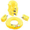 Excellentas Kinder Schwimmring 4 in 1 Set Schwimmflügel Schwimmweste Kinderweste Schwimmhilfe Schwimm Lern Set für Baby und Kleinkind Schwimmbad in gelb