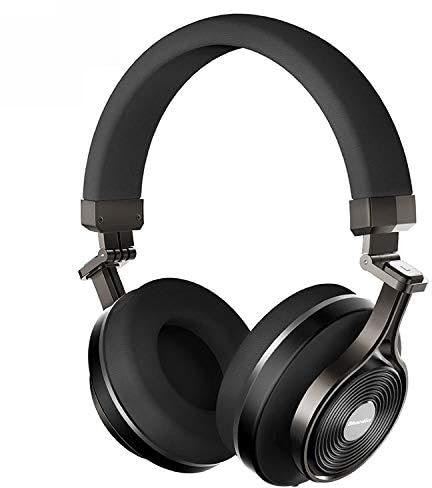 Blutooth, cuffie auricolari HA, T3, pieghevoli, 57 mm, Bluetooth 4.1, stereo 3D, con microfono, per Samsung, Huawei, Xiaomi, HTC e altri smartphone, tutti i dispositivi audio (nero)