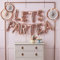 Ginger Ray Rose Gold Foiled Lets ParTea Decorative Balloon Bunting Tea Party