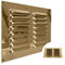 Solid Brass Louvre Air Vent 9 x 6 Large Double Brick Ventilation Duct Cover