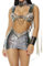 Forplay Sexy Medusa-Kostüm für Damen mit Aufschrift A Head in the Game, Reptilien, S-M
