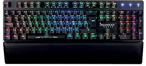 Konix Drakkar Clavier Gaming Filaire mécanique Helheim Elite AZERTY - Anti-ghosting Complet - Rétroéclairage RVB