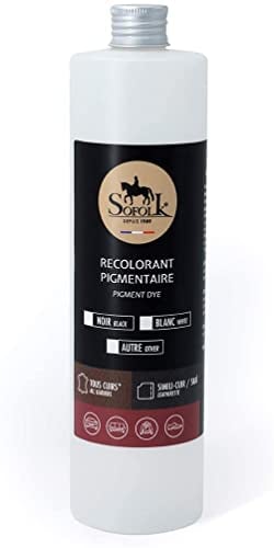 Sofolk - Peinture Cuir/Simili-Cuir - Recoloration pour Cuir Abimé, Rayé, Giffré, Décoloré - Volant de Voiture, Siège Auto, Canapé, Chaussure, Veste et Vêtements (500ml, 07-COQUILLE)