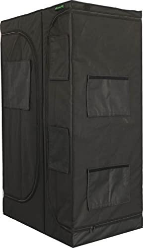 GrowTNT Latus90-90x60x150cm cm,Hydrokultur Wachstumszelt mit einfachem Sichtfenster,Wachstumszelte mit Mylar Stoff zur Stoppung von leichten Lecks,2in1 Indoor-Wachstumszelt 90