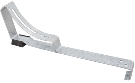 DAPRONA Laufroststütze für Dachtritt und Laufrost 49cm, für flache Dachziegel, Biberschwanzziegel Silber, Dachtritte für Schornsteinfeger