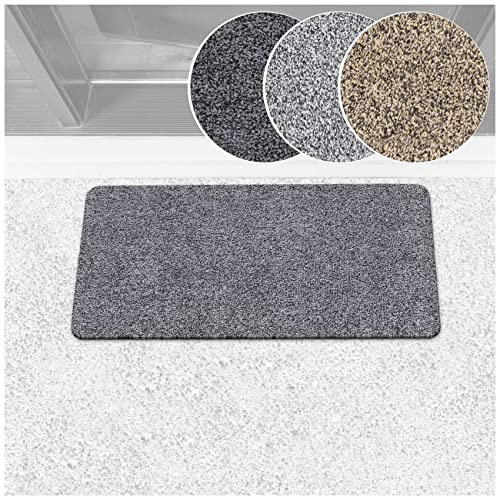 ANRO Schmutzfangteppich Matte Teppich Läufer Flurläufer Bodenbelag Schmutzfangläufer Sauberlaufmatte Meterware Dover Anthrazit 40x80cm