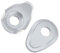 ihreesy 2 Stück Hinten Blinker Adapter Distanzstücke, Aluminiumlegierung Motorrad Blinker-Adapter AbstandshalterUniversal Blinkerabdeckungen Adapterplatten,Silber
