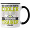 Trendation - Tennis Trainer Tasse Geschenk Lustig Spruch So Sieht Ein Richtig Cooler Tennis Trainer Coach Aus (Schwarz)