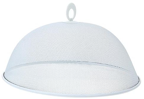 BESTonZON Edelstahl Fliegenhaube Lebensmittel Abdeckhaube Metall Speiseschirm Kuchenhaube Mesh Kuchen Abdeckung Fliegenschirm Obstfliegen Haube Fruchtfliegen Küche Fliegenschutz
