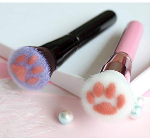 Pinceau de Maquillage, Correcteur de Blush Moelleux, en Forme de Patte de Chat pour le Maquillage des Femmes (b)