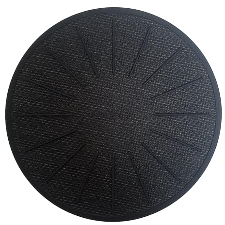 Lazy K Induction Cooktop Mat - Silicone Fiberglass Scratch Protector - for Magnetic Stove - Non Slip Pads to Prevent Pots from Sliding During Cooking_ Black (6.2inches)