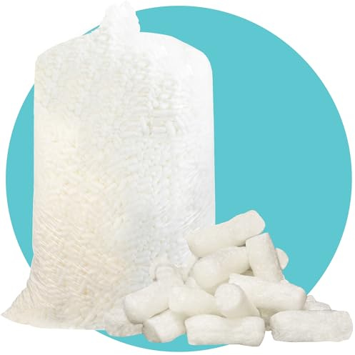Triplast White ECO Packing Peanuts (15 Cubic Ft) - Corn Starch Based, Compostable, Biodegradable & Water-Soluble - Use as Loose Fill, Void Fill, Packing Chips & Packaging Filler for Shipping