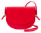 DUDU Damen Umhängetasche aus Leder, kompaktes schlankes Design Handtasche mit Knopfverschluss, Verstellbarer Schulterriemen Flammenrot