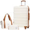 LONG VACATION Koffer handgepäck Trolley Gepäck, Reisekoffer Set Reise Hartschalen Trolley 4 Rollen TSA-Schloss Der Koffer Enthält 1 Reisetasche und 1 Kulturbeutel
