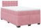 vidaXL Boxspringbett, Polsterbett Bett mit Matratze Matratzenauflage, Bettgestell mit Kopfteil Lattenrost, Doppelbett für Schlafzimmer, Rosa 120x200cm Samt