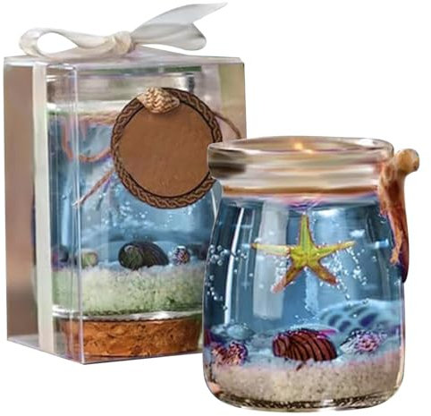 Duftgel-Kerzen, Gel-Wachskerzen von Meeresmuscheln, Aromatherapie-Kerzen im Glas, handgefertigte Gel-Kerzen, -Gel-Kerzen, Lufterfrischer, Kerzen im Glas