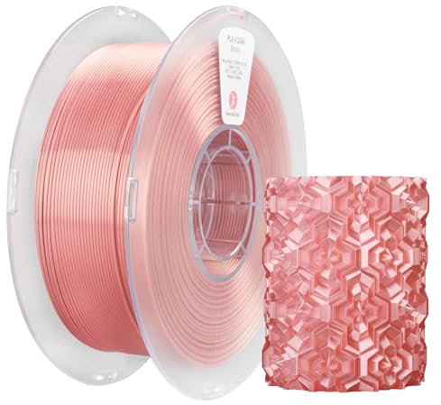 kexcelled PLA Silk Seide Filament 1,75 mm, Shiny Gloss 3D Drucker Filament, Maßgenauigkeit +/- 0,03 mm, 1 kg Spule (2,2 lbs), Seidige Oberfläche, Ordentliche Wicklung, Rosenrot
