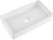 VEVOR Lavabo rectangulaire, 609 x 351 mm, vasque à poser en céramique blanche au-dessus du comptoir, style moderne, lumineux et élégant, bien emballé pour salle de bain, hôtel, toilettes, camping-car