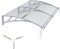 Auvent de Porte d'entrée 100x200cm Toit Marquise en Polycarbonate Porte Résistante Toit Abri Protection Contre La Pluie et UV Protection Contre la Pluie et la Neige