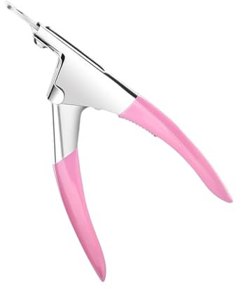 Nailtip Cutter, Stainless Steel False Nail Trimmer, Type U Manicure Tool, Precision Acrylic and Fake Nail Clipper for Salon & Home Beauty Care, 1 Piece