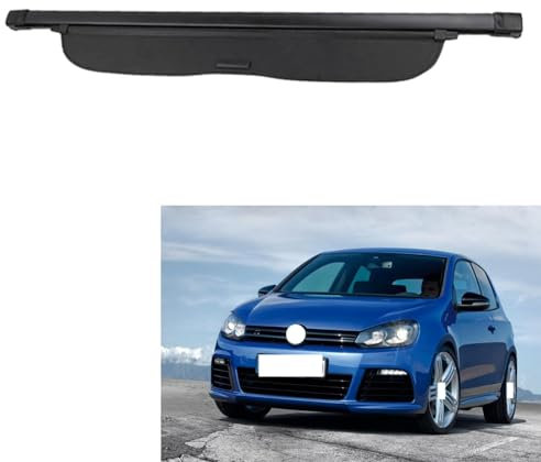 CCLXWY Auto Laderaumabdeckung Kofferraum Kofferraum Schutz Abdeckung Laderaumabdeckung,Kofferraumabdeckung Rollo Schutz Innere Zubehör für Golf 6 MK6 2008-2013