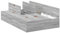 vidaXL Bettgestell mit Stauraum Grau Sonoma 120x200 cm