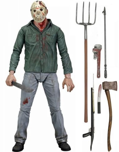 Jason Voorhees Figura Jason Voorhees Action Figure Anime Figurine 18 cm Giunti mobili in piedi Modello in Posa PVC Statua da collezione Decor Regali