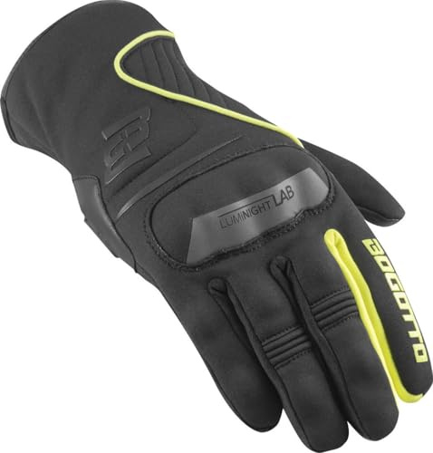 Bogotto Xantus wasserdichte Winter Motorrad Handschuhe, schwarz/gelb, L