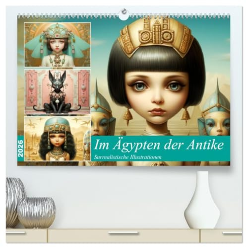 Im Ägypten der Antike. Surrealistische Illustrationen (hochwertiger Premium Wandkalender 2026 DIN A2 quer), Kunstdruck in Hochglanz: Moderne ... und geheimnisvollen Kultur (CALVENDO Kunst)