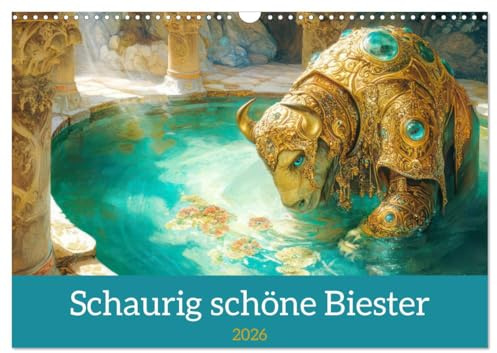Schaurig schöne Biester (Wandkalender 2026 DIN A3 quer), CALVENDO Monatskalender: Imposante majestätische Ungeheuer (CALVENDO Tiere)