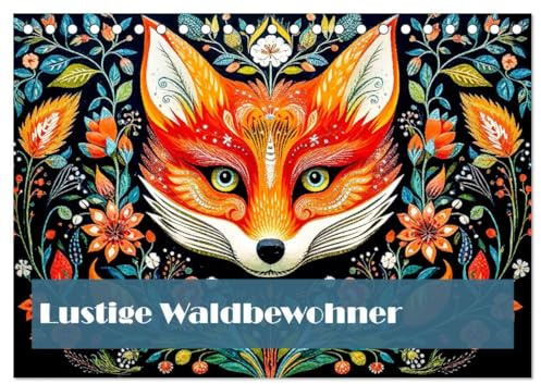 Lustige Waldtiere (Tischkalender 2026 DIN A5 quer), CALVENDO Monatskalender: Wunderschöne Illustrationen, die zum Träumen einladen. (CALVENDO Natur)