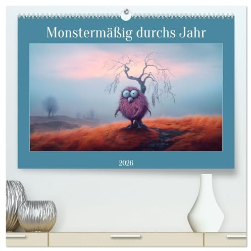 Monstermäßig durchs Jahr (hochwertiger Premium Wandkalender 2026 DIN A2 quer), Kunstdruck in Hochglanz: Mit monstermäßig guten Bildern durchs Kalenderjahr (CALVENDO Kunst)