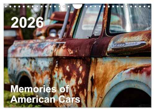 Memories of American Cars (Wandkalender 2026 DIN A4 quer), CALVENDO Monatskalender: US Cars - Stille Zeugen der Vergangenheit (CALVENDO Technologie)
