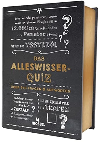 moses. Quiz-Box - Das Alleswisser-Quiz, Der umfassende Wissenstest mit 240 Fragen, Für Kinder ab 12 Jahren und Erwachsene, 100 Karten in einer schönen Box (Quiz-Boxen)