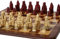 Replica Isle of Lewis Chess Set by Berkeley Chess - Made in The UK - Lewis Chessmen in Cream and Red with 3.5 inch King - Chess Pieces Only, Chessboard not Included