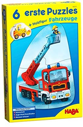 HABA 303311 6 erste Puzzles – Fahrzeuge, Spiel