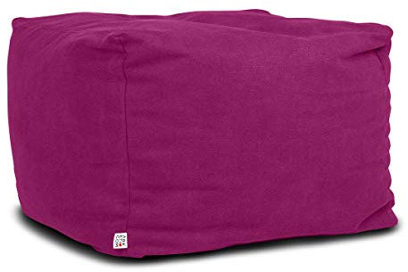 Arketicom Soft Cube, Pouf-Fußhocker, Quadratischer Pouf-Würfel aus Stoff Made in Italy. Design-Pouf, leicht und mit abnehmbarem Bezug 60x42