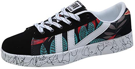 Zapatillas de Deportivos de Running para Hombre Casual Lona Párrafo Basico Fondo Plano Outdoor Calzado Asfalto Sneakers Ligero y Comodo Atletismo Calzado Net para Estudiante Volar Zapatos riou