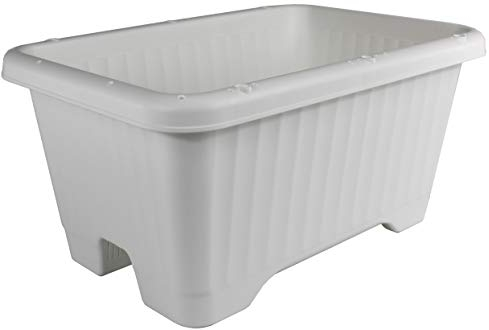 Iris Ohyama, Maceta, jardinera de aire con sistema de drenaje de agua, para la jardinería - Air Vegetable Planter530 - Blanco