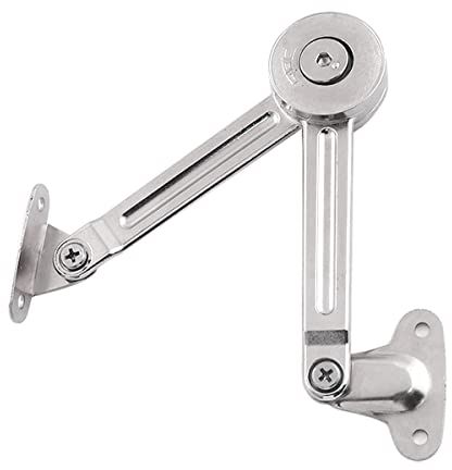 2 Pcs Soft Closing Lid Panel Support Hinges Stay,Can Be Stopped at Will,Folding Cover Support,Used for Heavy Duty Clamshell Hinges for Cabinet Cover,Wall Cabinet Door and Box Cover