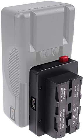 Hersmay D-Tap Mini V Mount Plate zu NP-F Dummy Akku V-Mount V-Lock Akku Platte für Sony NP-F550/F970/F960 für Z CAM E2/S6/F6/F8-Kameras,Kameramonitor, Videoleuchte