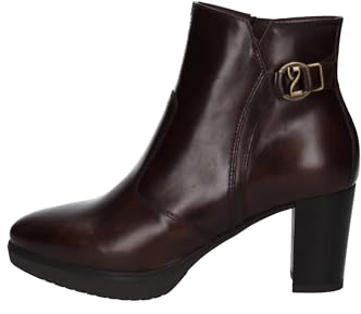 NEROGIARDINI Tronchetto in pelle con fibbia logo. Made in Italy 38 Marrone T.MORO