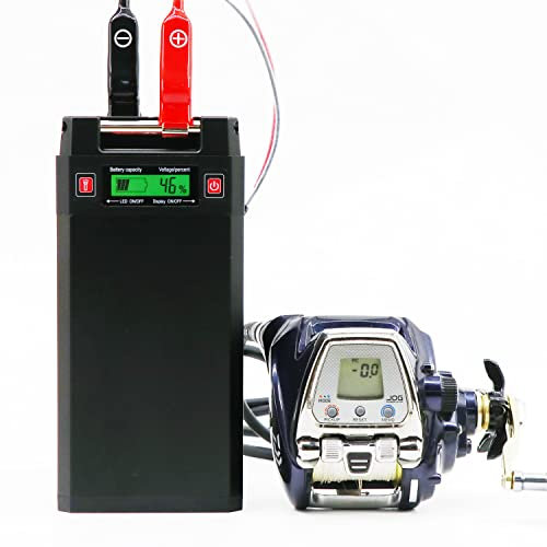 Batterie au lithium rechargeable en alliage d'aluminium 14,8 V 20 000 mAh, convient pour les bateaux de pêche en mer et les moulinets électriques. Compatible avec les bobines de cordon électrique
