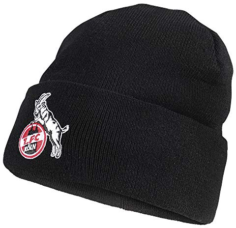 1.FC Köln Beanie Mütze schwarz mit Logostick „Titti Pänz” Kleinkinder