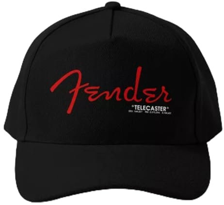 KRYDN Baseballkappen für Männer und Frauen Fender Telecaster Gitarre Baseball Cap Hat Snapback Herren Cap Cap Printed Cap Sun Hip Hop Casual Weihnachts- und Neujahrsgeschenke