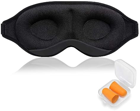 GWAWG Blackout Augenmaske zum Schlafen Ultradünne Schlafmaske für Damen Herren Schlafmaske für Seitenschläfer Glattes hautfreundliches glattes Lycra-Gewebe 3D konturierte Tasse Augenbinde für