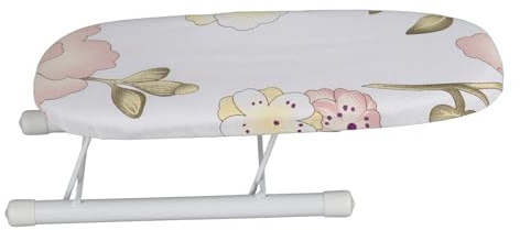 SEAFRONT Mini ASSE da Stiro Pieghevole ASSE da Stiro per Maniche Compatto e Salvaspazio per la Casa e Il Viaggio Pratico Tavolo da Maneggio per Polsini e Colletti delle Maniche (Peonia)