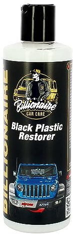 S SUMEX Billionaire Black Plastic Restorer Gel Recuperador de Plástico Restaurador y Hidratador de Plástico para Coche Recupera el Brillo Original 300ml
